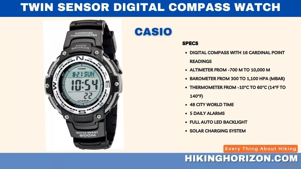 Casio Compass Watch - Best Digital Compasses For Hiking