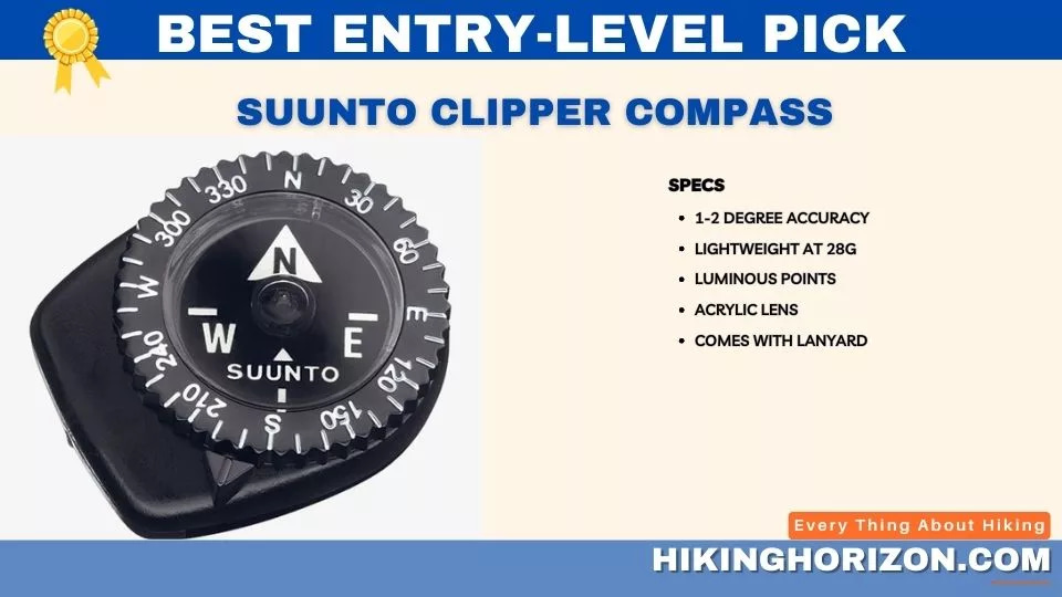 Suunto Clipper Compass - Best Compasses for Hiking Beginners